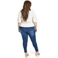 thumbnail image 3 of Blusa con moño Roman Fashion / Tallas Extras, 1832 (Arena líneas) beige 42, 3 of 6