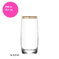4-Pack Christmas Highball Glasses 15oz - Gold-Rimmed Holiday Glasses For Wine, Champagne & Cocktails