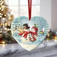 thumbnail image 4 of 2025 Christmas Ornament - Snowman Couple & Hummingbird Ceramic Ornament, Festive Hanging Keepsake for Christmas Tree, for Snowman Lovers, Family, Friends - Christmas Ornament -..., 4 of 5