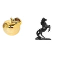 thumbnail image 1 of Escultura de caballo de frutas, figura de cerámica, artesanía, decoración delicada, estatua de escritorio para porches, restaurantes, oficinas, paisaj, 1 of 8