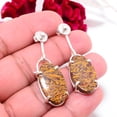 thumbnail image 3 of Natural Mariam Jasper Designer Handmade 925 Sterling Silver Earring 1.76" E83713, Christmas Gift, 3 of 4