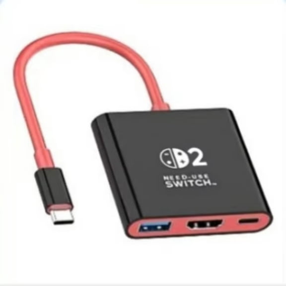 Docking Station for Switch 2,4K 60Hz TYPE-C Hub with HDMI and USB-C 3.0 PD100W Charge Perfect for Switch 2/Switch/OLED