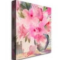 Trademark Art "Pink Azaleas" Canvas Wall Art by Shelia Golden