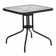 thumbnail image 6 of Flash Furniture 28'' Square Tempered Glass Metal Table with Black Rattan Edging, 6 of 11
