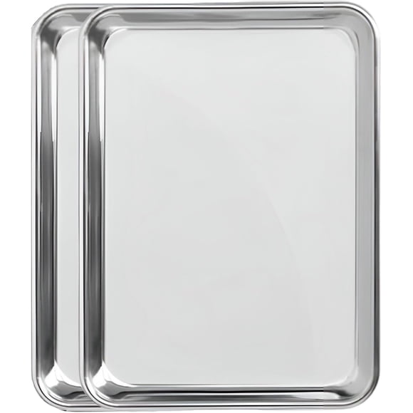 Set de 2 Charolas Bluelander para Hornear, 3 × 60 × 40 cm, Charola de Aluminio, Bandeja Antiadherente