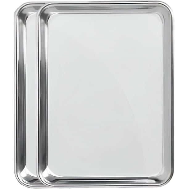 Set de 2 Charolas Bluelander para Hornear, 3 × 60 × 40 cm, Charola de Aluminio, Bandeja Antiadherente