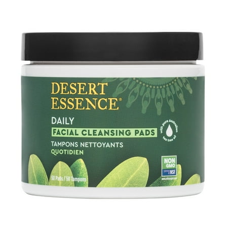 Desert Essence, Daily Facial Cleansing Pads with Tea Tree Oil, Removes Dirt & Oil