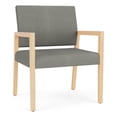 thumbnail image 1 of Pemberly Row Waiting Reception Wide Guest Chair Wood Frame in Gray, 1 of 5