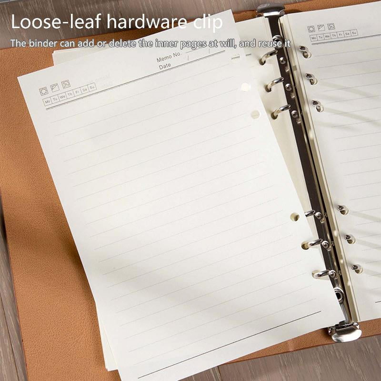 Sorrowso Practical 6 Ring Binder Planner Notebook A5 Refillable Loose Leaf Round Ring Journal Notepad with 100 Sheets Lined Paper