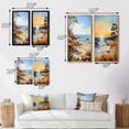 thumbnail image 4 of Designart "Coastalbeach Beach Bliss Painting II" Coastal Beach Framed Wall Art Set Of 2 - Multi-Color Beach Frame Gallery Set For Office Decor, 4 of 7