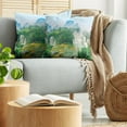 thumbnail image 5 of Ambesonne Scenery Throw Pillow Cover 2 Pack, Misty Jungle Forest, 18", Fern Green Multicolor, 5 of 5