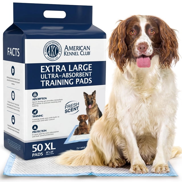 AKC Almohadillas de entrenamiento, Aroma fresco, 50 unidades, 76 cm x 71 cm, empaque puede variar