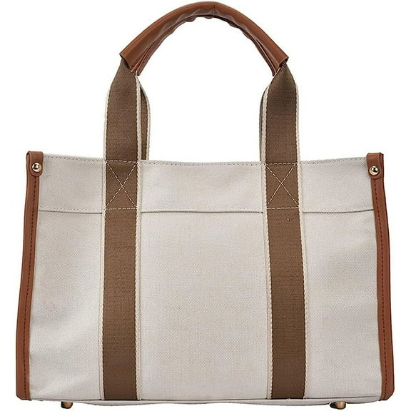 Kukuzhu Canvas Tote Bag for Women Large Crossbody Shoulder Bag Casual Satchel Handbag Canvas Tote Hobo Bag Messenger Purse for Women