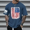 thumbnail image 2 of Gvdentm USA Tshirt Shirts for Men Independence Day 3D Digital Printing Basic Tee Tops Men Formal Shirts A05-Dark Blue,M, 2 of 5