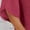 Red, variant on Womens Summer 2026 Fashion Crew Neck 3/4 Sleeve Tops Solid Color Plain Minimalist Tees Everyday Essential Simple Style Shirts