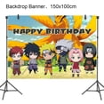 thumbnail image 5 of Decoración de fiesta de cumpleaños animada con dibujos animados de Naruto, vajilla desechable personalizada, pancarta, accesorios de estudio para baby shower de anime de sangre caliente, 5 of 5