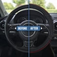 thumbnail image 3 of Genuine Dickies DuraSport Vegan Leather Steering Wheel Cover, Black and Red, Fits 14.5-15.5 in, 3 of 7