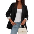 thumbnail image 4 of PRETTYGARDEN Blazers for Women Fall Work Office Suit Jackets Dressy Open Front Leopard Blazer Business Casual Outfits, 4 of 9