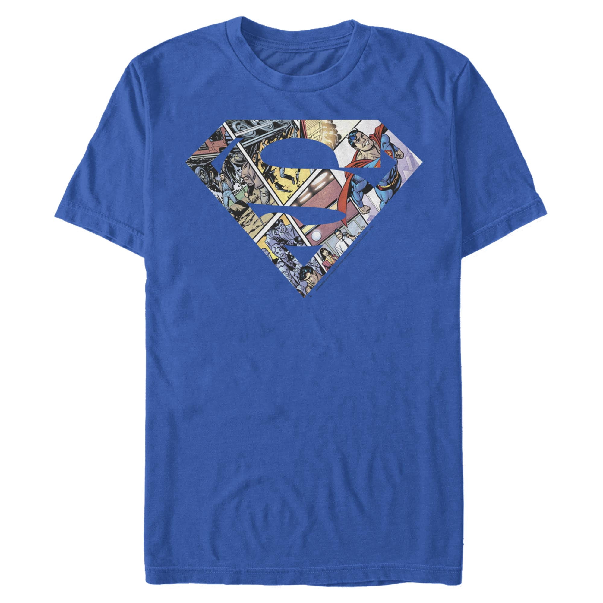 DC Comics Men's Superman Distressed Logo T-Shirt - Royal Blue, X-Large, Officially Licensed - View #3