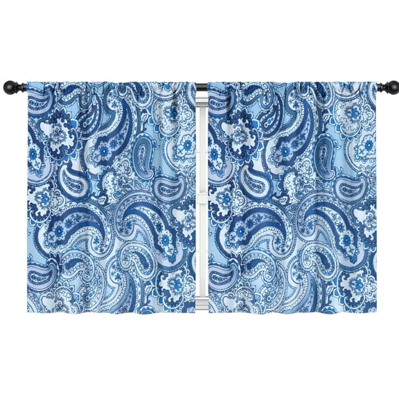 Blackout Kids Curtains,Paisley Pattern Childrens Insulated Curtains Set Of 2,Bedroom Essentials,Toddler Room Decor 42"x54"(106x137cm)