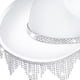 thumbnail image 4 of Sombrero de vaquero Strade Fareast Limited con borlas y diamantes de imitación rosa, 4 of 5