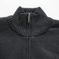 thumbnail image 5 of JTieacloth Mens Slim Fit Knitted Sweater Men Solid Color Stand Up Collar Zipper Cardigan Sweater Jacket Casual Loose Comfortable Business Trend Long Sleeved Jacket(Gray), 5 of 5