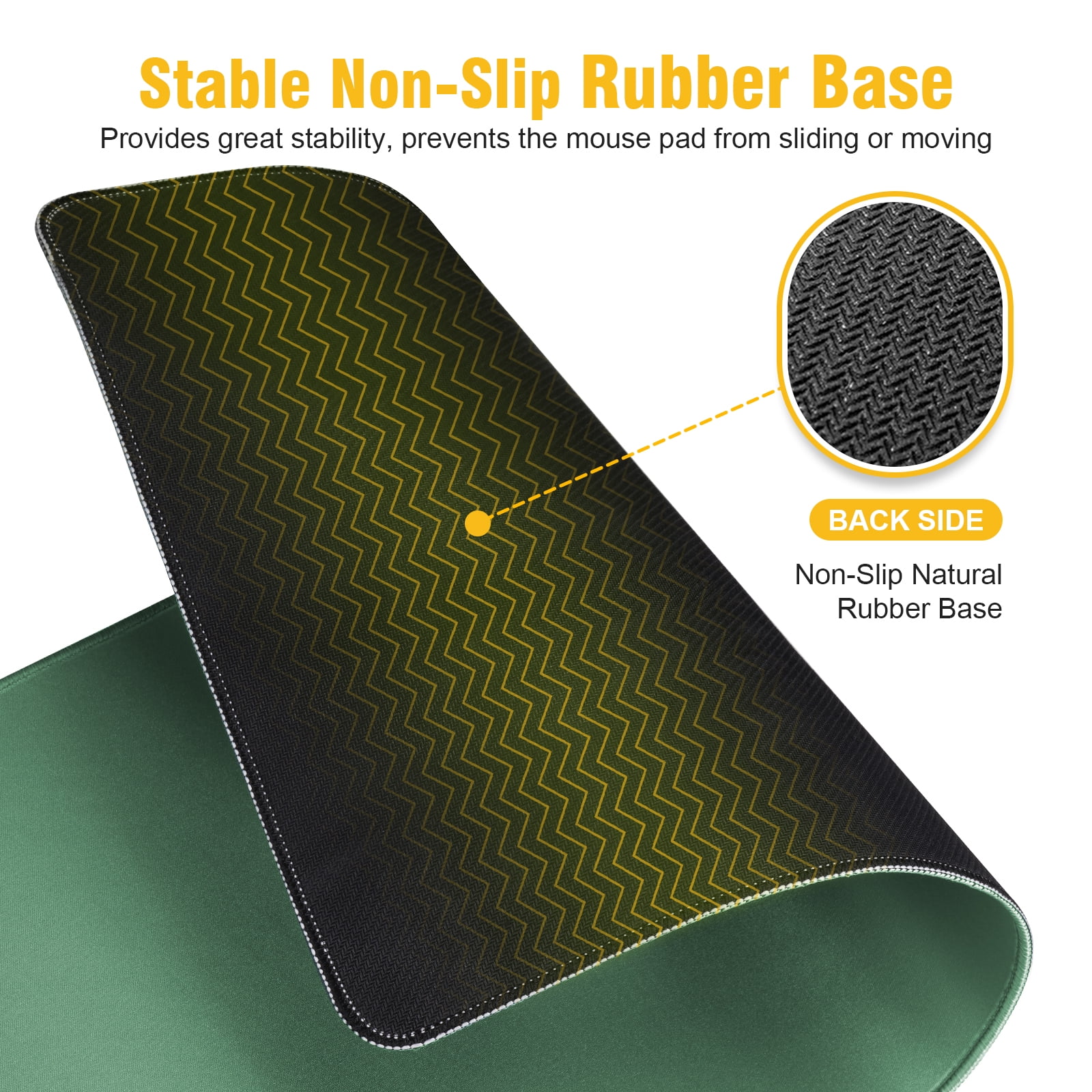 Minimalist Desk Mat, Large Mouse Pad with Non-Slip Base, Office Desk Accessories, 35.4"x15.7" Green