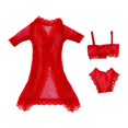 thumbnail image 1 of Pijamas para muñecas de 11.5'', ropa de baño hecha a mano, trajes de baño, ropa interior de moda. Rojo, 1 of 9