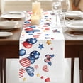 thumbnail image 3 of Table Runners 72 Inches Long Dress Scarves, Independence Day Farmhouse Kitchen Table Runner, Coffee Tablerunners, Flag Balloons Butterflies Watercolor 18x72 Inch, 3 of 9