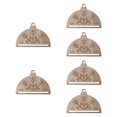 thumbnail image 5 of balikha 6Pcs Christmas Macrame Ornament Christmas Ornament Wall Hanging Semi Circle Crafts Xmas Tree Decor for Holiday Seasonal Decor Snowflake, 5 of 9