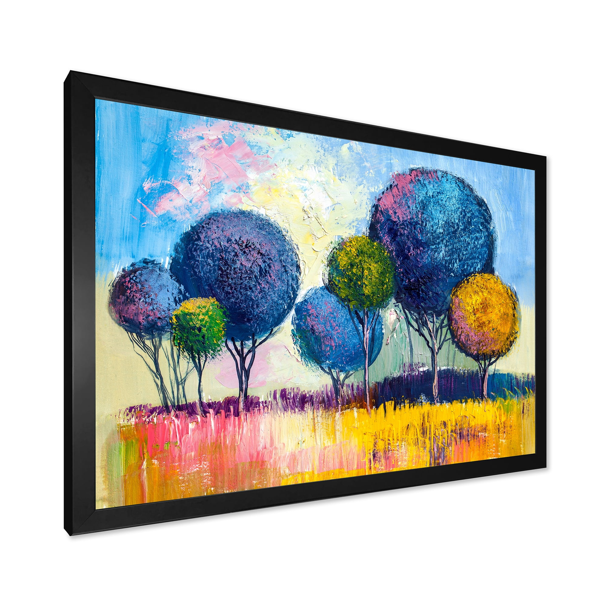 Designart 'Autumn Colorful Fantasy Trees III' Modern Framed Art Print