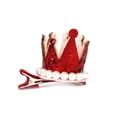 thumbnail image 1 of Faux Pearl Kids Horquilla horquilla Barrette Cumpleaños Macarena pinza de pelo de la corona, 1 of 8