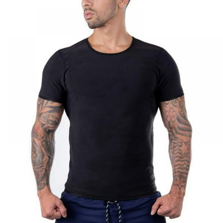

[Big Save!]Men S Shaper Undershirt Tshirt Sweat Shirt Slimming Underwear Men Bodysuit Linen Steampunk Men Black Corset Shirt Shapewear
