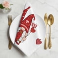 thumbnail image 2 of Valentine's Day Gnome Cloth Napkins Set of 2 Gnome Couple Red White Love Balloon Soft Washable Square Dinner Napkins for Party Wedding Restaurant Hotel Cocktail 20x20 Inch, 2 of 9