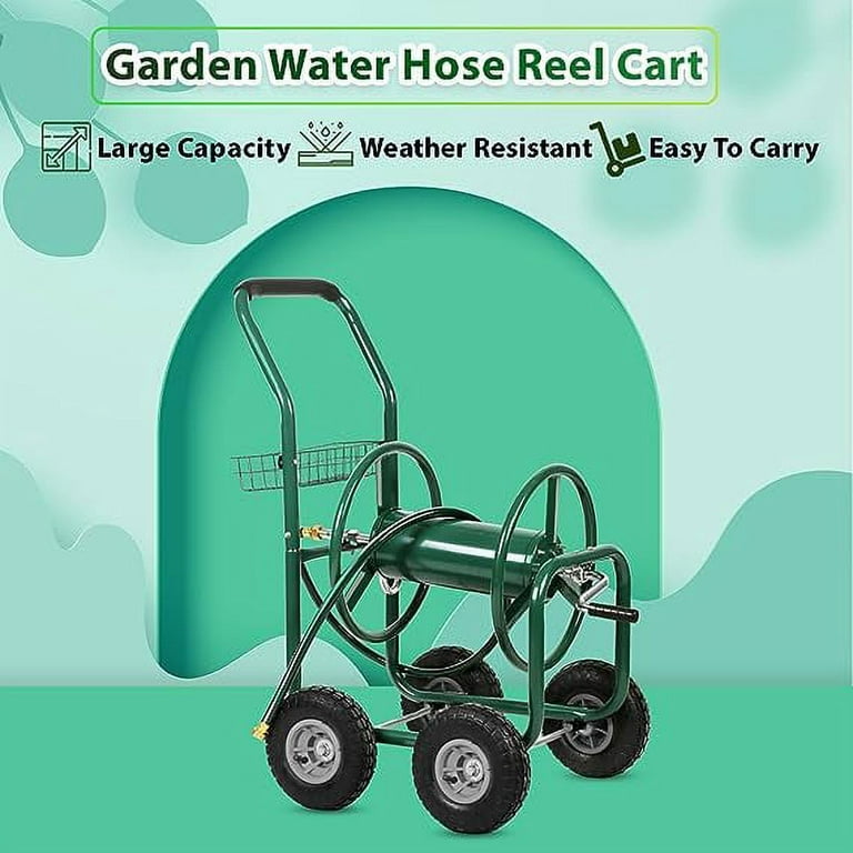 CL.HPAHKL Garden Water Hose Reel Cart Tools Outdoor Yard Water Planting  Truck Heavy DutyWater Planting,Green