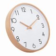 thumbnail image 5 of Silent Sweep Solid Wood Literary Clock, Simple Design, Nordic Wooden Clock, Wooden Wall Clock, 5 of 5