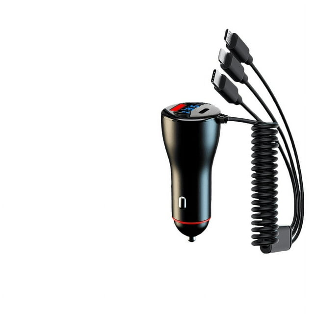 Car Charging Adapter, Pd30w Fast Charging One Drag Three 66w Super Fast Charging Multifunctional Cigarette Lighter 200w-SinKeeU