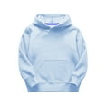 thumbnail image 1 of GDREDA Cute Sweatshirts for Girls Kids Child Toddler Boys Girls Solid Long Sleeve Patchwork Hooded Thickened Warm Sweatshirt Pullover Blouse Tops Outfits Clothes BU2,7-8 Years, 1 of 4