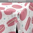 thumbnail image 4 of Sweets Dog Crate Cover, Macaroon Cookies Hearts Dots Cartoon Arrangement Delicious Illustration, Easy to Use Pet Kennel Cover Small Dogs Puppies Kittens, 7 Sizes, Pale Pink and White, by Ambesonne, 4 of 6