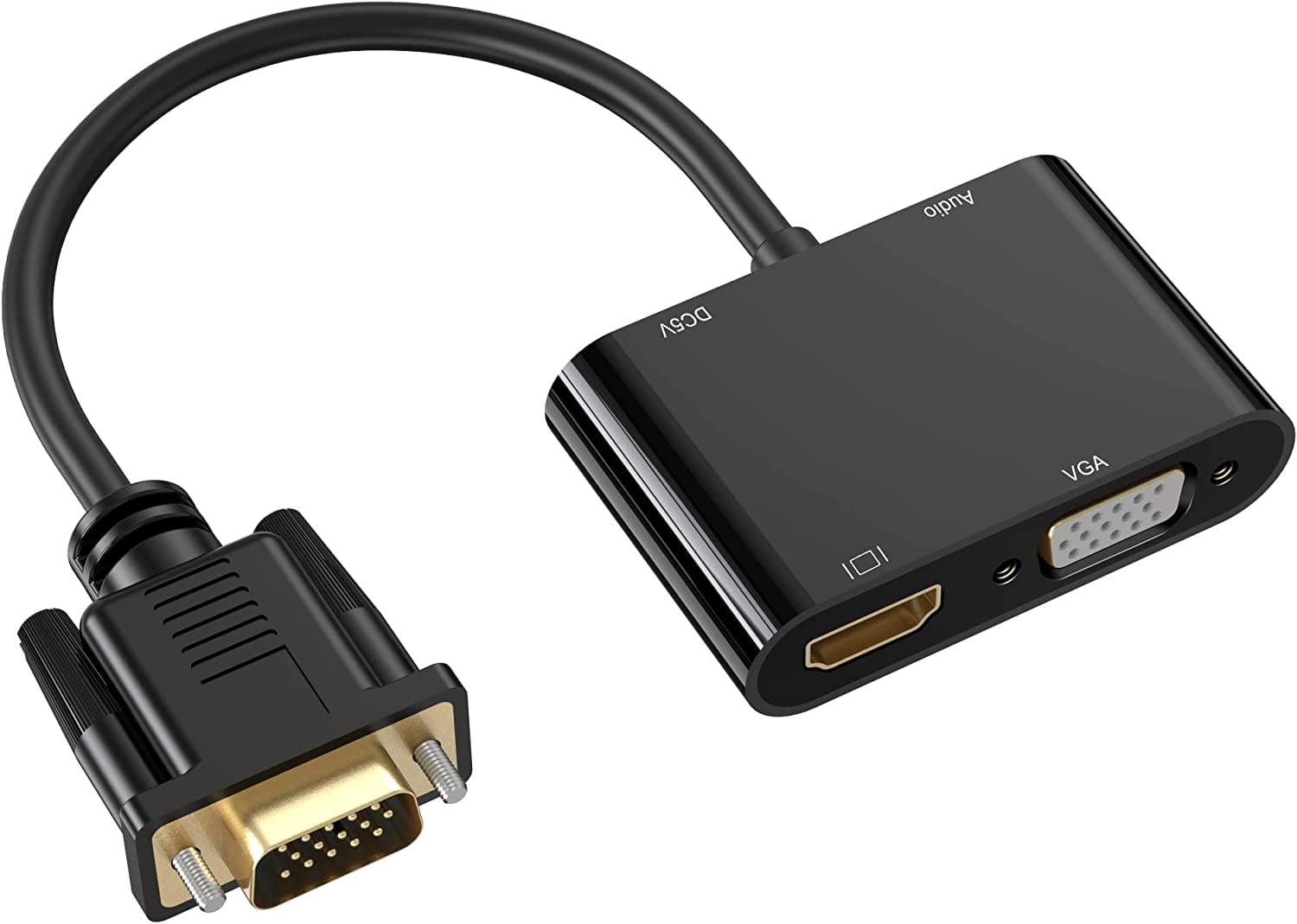 typist converteerbaar stuiten op VGA to HDMI VGA Adapter, VGA to Dual VGA HDMI Splitter Converterï¼ˆDual  Display at Same Time with Charging Cable - Walmart.com
