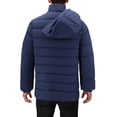 thumbnail image 3 of Men’s Heavyweight Insulated Microfiber Removable Hood Quilted Zip Puffer Jacket (Navy, 3XL), 3 of 5