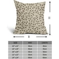 thumbnail image 3 of Daisy Floral Block Print Pillow Covers 18X18 Inch Brown Beige Flowers Decorative Square Pillow Cases Set of 2 Farmhouse Home Decor Vintage Rustic Cute Throw Pillows for Sofa Couch Outdoor, 3 of 6