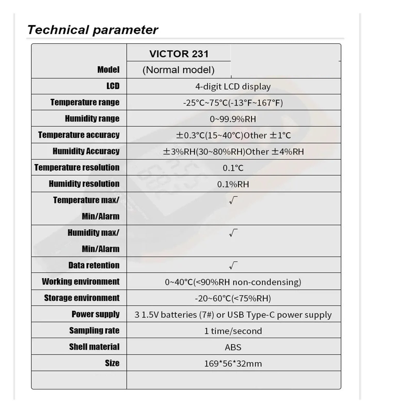 Handheld Thermo-Hygrometer New in Mini Precision Grade Environment Humidity and Temperature Measure ,Fast Response