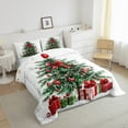 thumbnail image 3 of Manfei Chic Christmas Tree Bedding Comforter Set,Happy New Year Twin Comforter Sets,White Green Red Bedding Set For Girls Kids,Microfiber Bedroom Decor Reversible,2 Pieces, 3 of 8