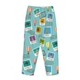 thumbnail image 5 of Goofa World Travel1 Printed Soft Pajama Pants for Women, Wide Leg Comfy Casual Lounge Yoga Pants-Medium, 5 of 9