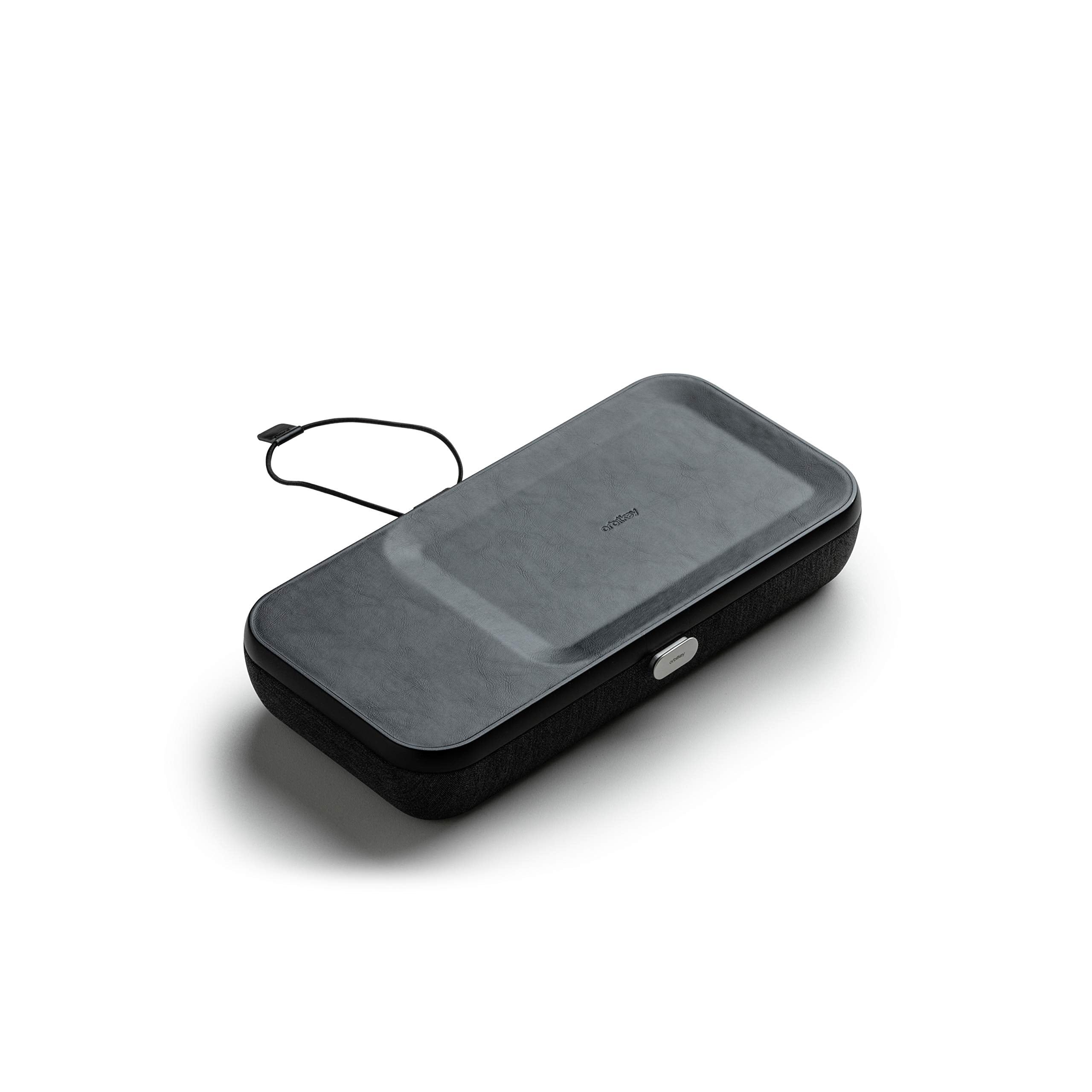 Orbitkey Nest | Portable and Customizable Desk Organizer Case with an In-Built Wireless Charger | Movable Dividers | Black
