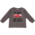 thumbnail image 3 of Inktastic Firefighter Daddy Plays with Trucks Boys or Girls Long Sleeve Toddler T-Shirt, 3 of 5