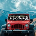thumbnail image 3 of Uorisanigo Windshield Sun Shade for Wrangler TJ JK JL & Gladiator JT 2/4 Door-Blocks UV Rays Sun Visor Protector,Car Sunshade Keep Your Vehicle Cool,Mountain US Flag Car Window Shade, 3 of 7