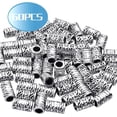 thumbnail image 5 of 60pcs Tibetan Antique Silver Spacers European Large Hole Beads Charms Hollow Tube Bead Caps for DIY Dreadlocks Jewelry Crafts, 5 of 7