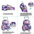 thumbnail image 4 of Seastig Foldable Rolling Backpack 18 inch Double Handle Wheeled Backpack for Boys Girls Children Luggage Bag for Travel School Trip, 4 of 6